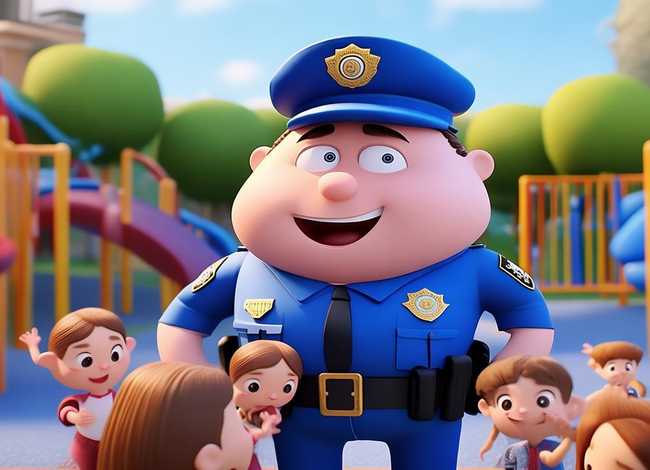 儿童绘画警察 儿童绘画警察叔叔