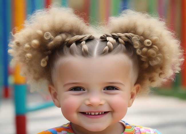 儿童编发爱心造型，儿童编发爱心造型图片