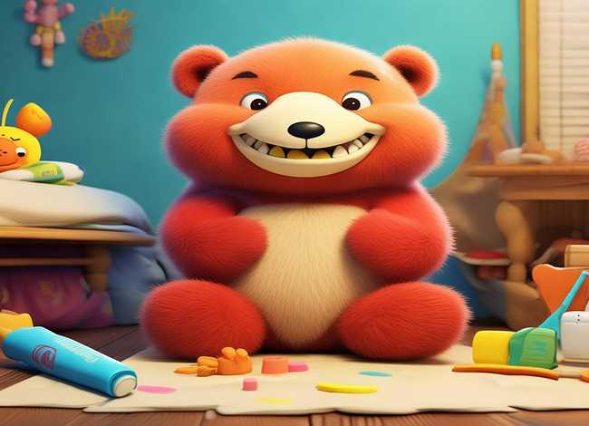 儿童故事电子书（《小熊不刷牙》的故事）