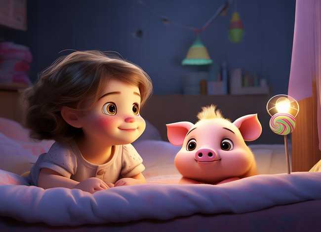 儿童2岁睡前故事小猪吃糖、幼儿故事小猪吃糖
