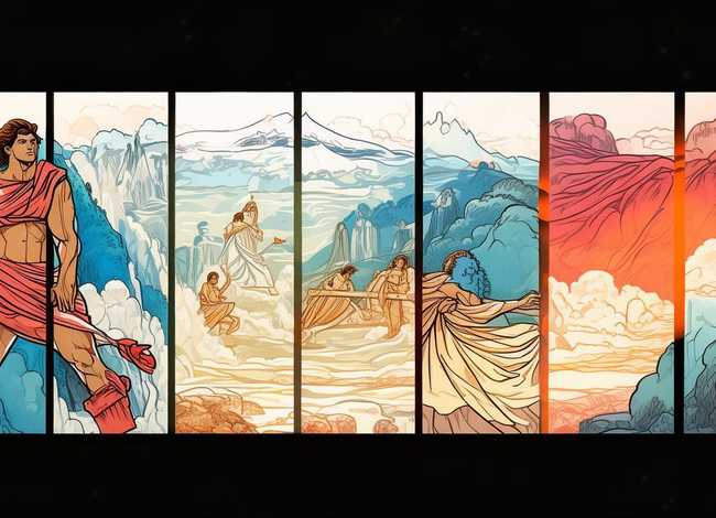 希腊神话故事简笔画步骤；希腊神话故事简笔画步骤图片