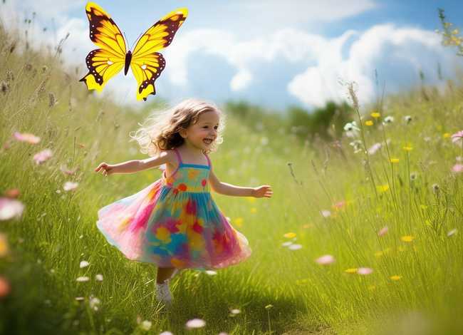 儿童追黄蝶的故事100字、儿童追黄蝶的情景100字