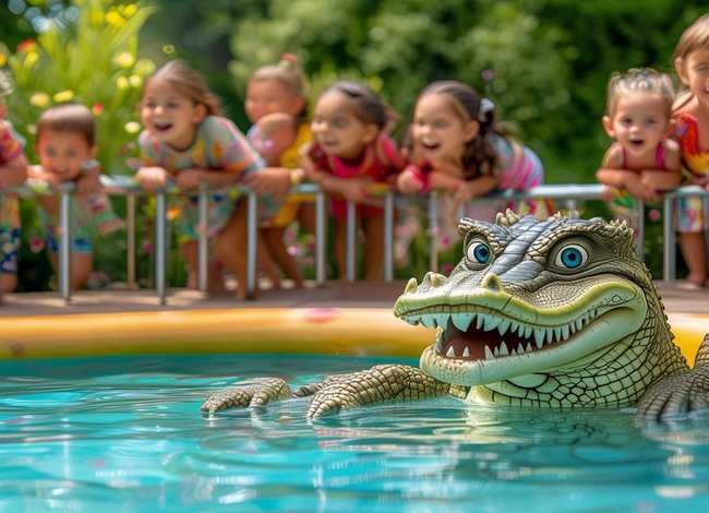 儿童经典笑话 - 儿童经典笑话鳄鱼池