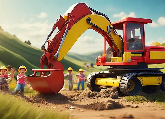 童话故事儿童挖掘机 - 少儿挖掘机的故事视频