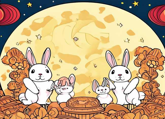 儿童中秋节绘画图片简笔画可涂色；儿童中秋节图片简笔画 儿童画