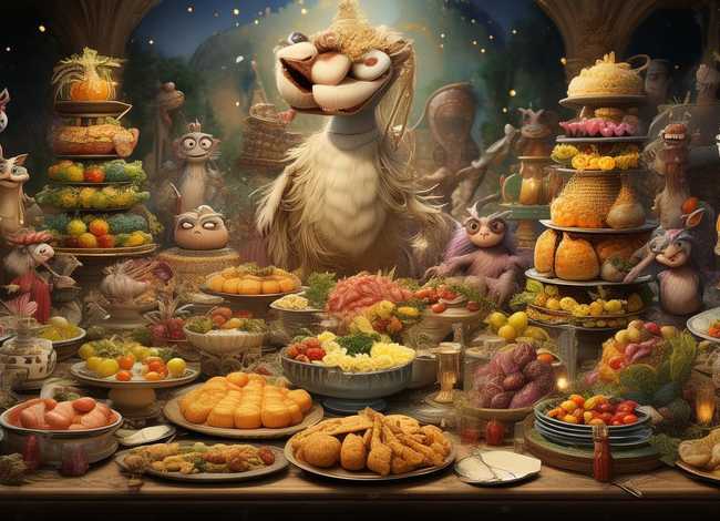 寓言故事丰盛饭菜 - 寓言故事丰盛饭菜图片