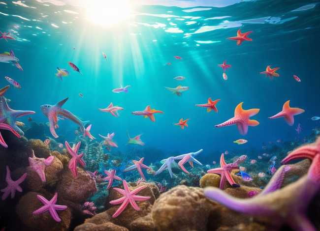 儿童故事大海里的小海星，大海里的小小鱼故事