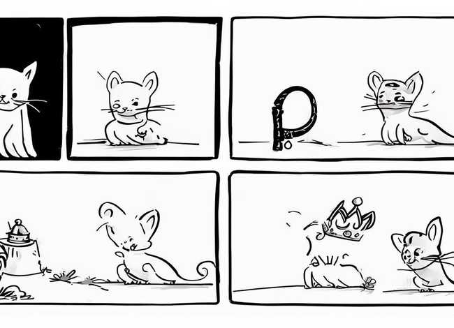 简笔画四格画一个小故事、简笔画四格画一个小故事图片