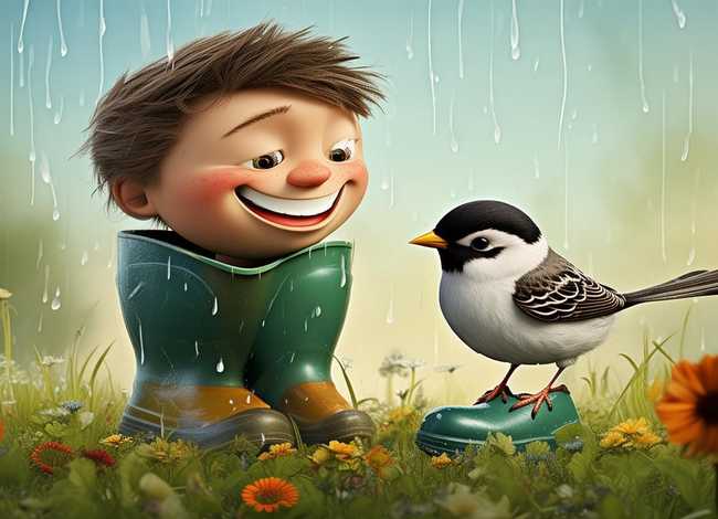 儿童绘本有声故事雨靴里的麻雀、雨靴里的麻雀绘本故事内容