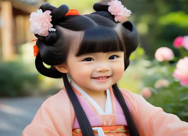 汉服发型儿童教程，汉服发型儿童教程图片