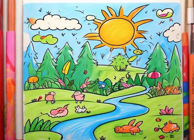 三年级儿童简笔画、三年级儿童简笔画画景物教程