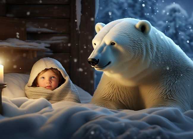 北极的睡前儿童故事 睡前故事北极熊
