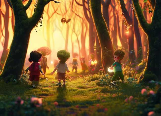 儿童故事森林迷路、幼儿园故事迷路的森林