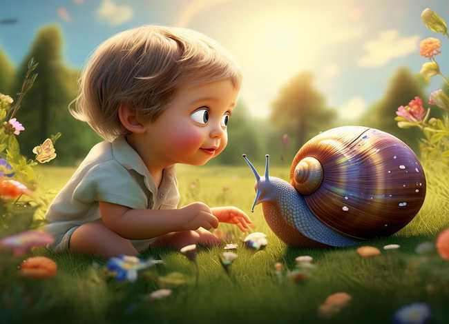 关于蜗牛的儿童故事 - 关于蜗牛的幼儿故事