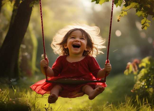 听童话荡秋千；荡秋千的童年