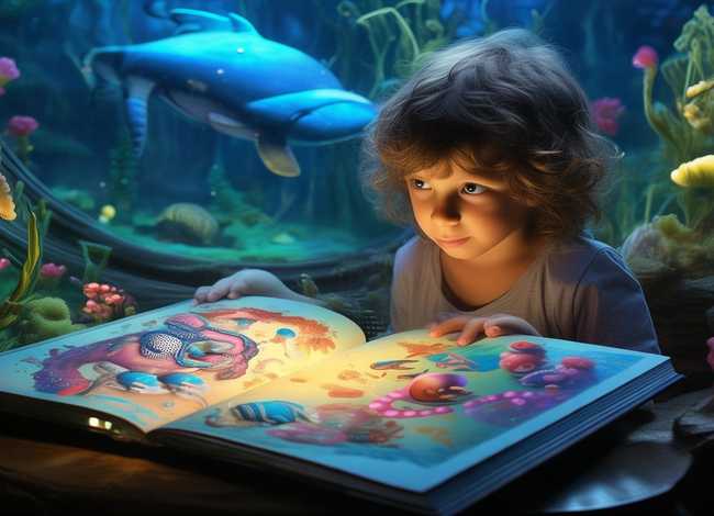 儿童故事海洋馆 海洋馆里的故事书籍