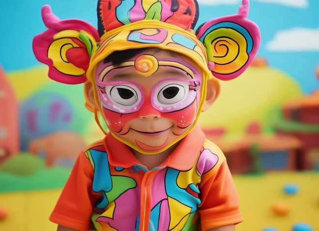 儿童葫芦娃妆容怎么画；儿童葫芦娃怎么画简单又漂亮