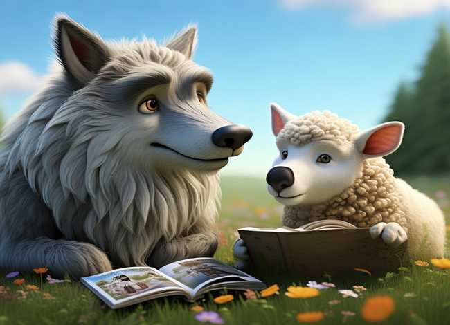 狼和小羊 讲故事，狼和小羊 讲故事图片