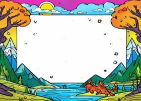 神话故事儿童画手抄报 神话故事手抄报简笔画 模板