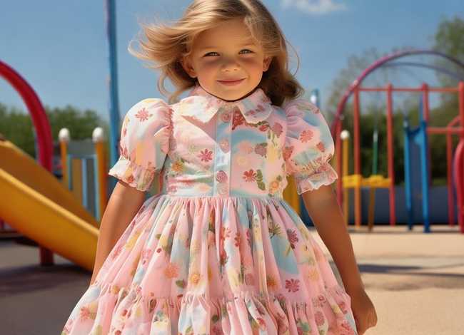 90年代儿童裙，90年代儿童连衣裙