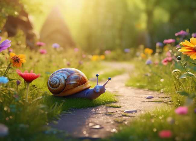 儿童故事蜗牛看花、蜗牛看花的故事
