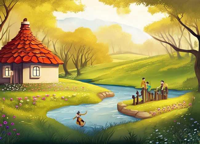 经典故事绘画简单，经典故事绘画简单漂亮的