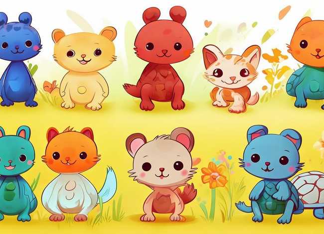小动物儿童画图片大全可爱；小动物儿童画图片大全可爱简单