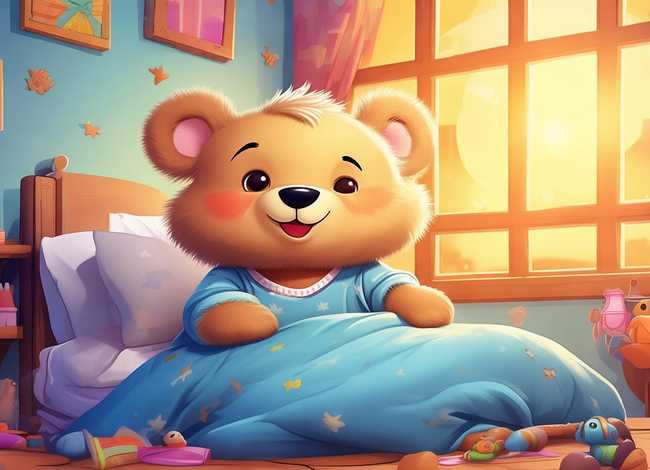 小熊起床了儿童故事、幼儿故事绘本小熊起床啦教案