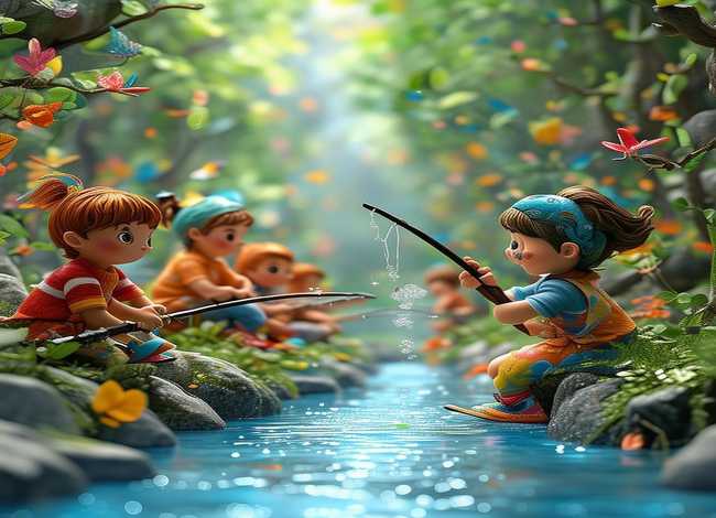 儿童版钓鱼的故事、儿歌钓鱼的故事 儿童版钓鱼的故事、儿歌钓鱼的故事