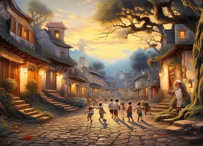 家乡故事绘画作品；家乡故事绘画作品图片