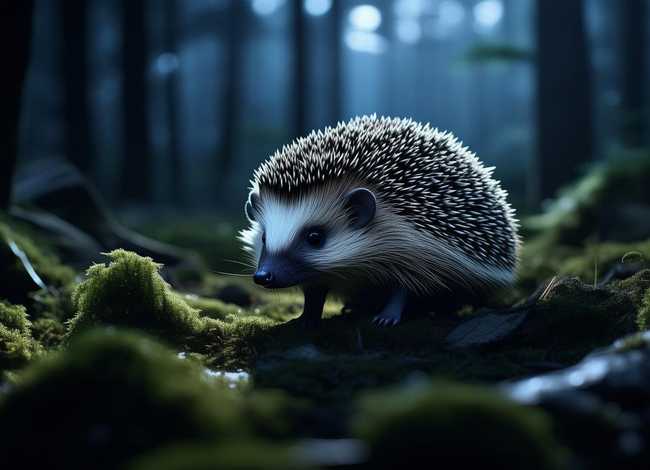大自然的故事 - 大自然的故事月光下的刺猬