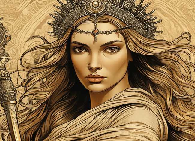 西方神话故事简笔画；西方神话故事简笔画 赫拉