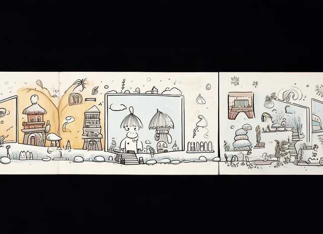 简单手绘小故事简笔画 简笔画小故事4个图简单