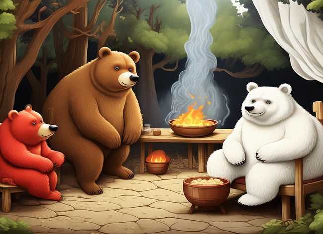 故事《三只熊》，故事《三只熊》绘本图片无文字