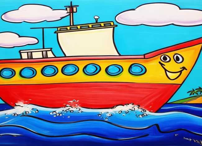 轮船图片儿童画 - 轮船图片儿童画简单