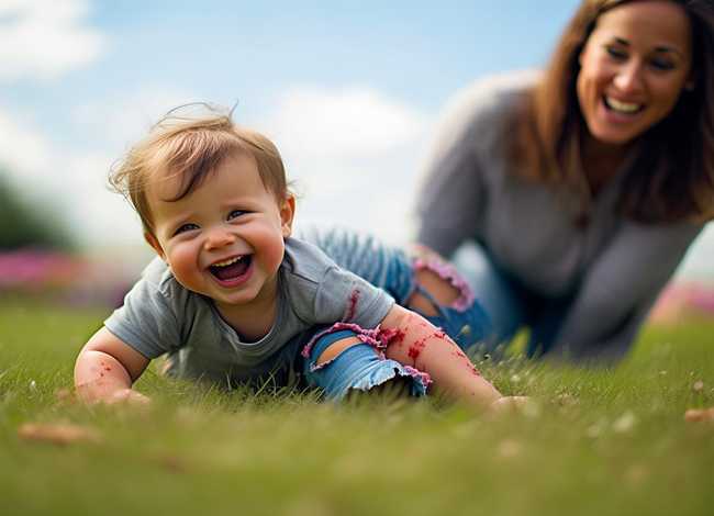 小故事我妈妈、小故事妈妈说我乱跑了,摔跤把裤子摔破了