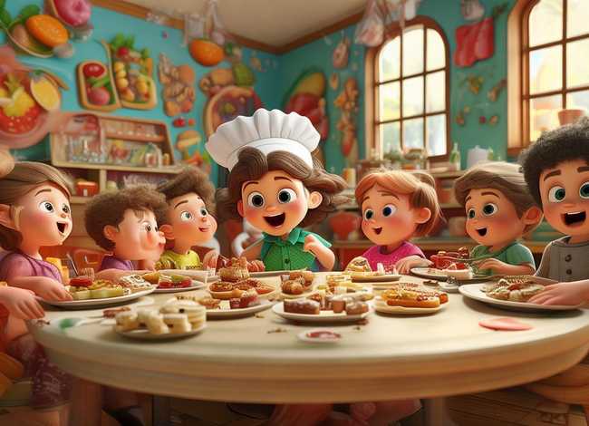 讲儿童故事吃美食；幼儿园讲美食故事