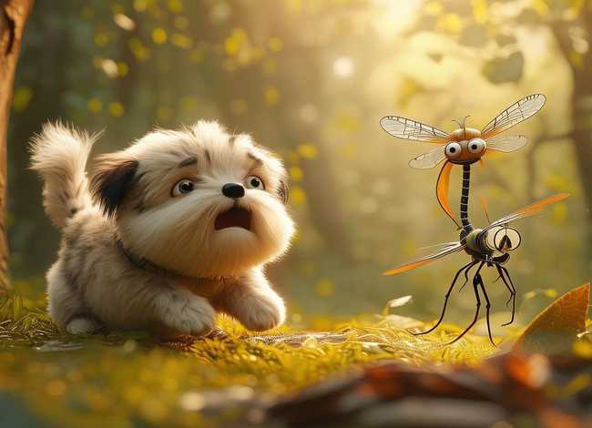 粗心的小蜻蜓儿童故事、粗心的小狗幼儿故事