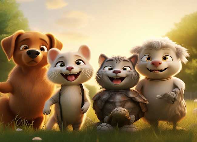 四个好朋友故事 - 四个好朋友的故事