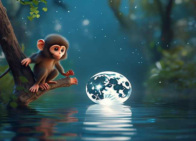 儿童故事大王猴子捞月亮 故事大全猴子捞月亮