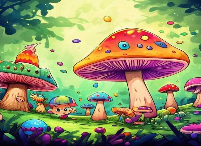 蘑菇儿童画 - 蘑菇儿童画范画