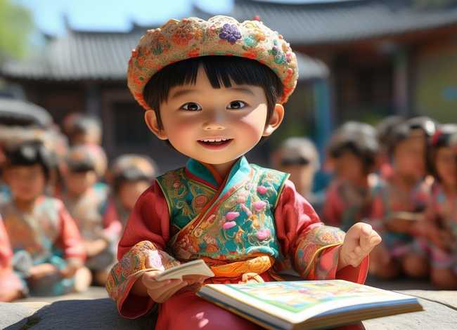 汉服儿童讲故事，汉服幼儿故事