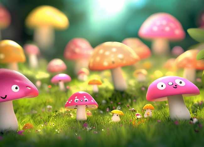 蘑菇儿童画图片大全、蘑菇儿童画图片大全简单