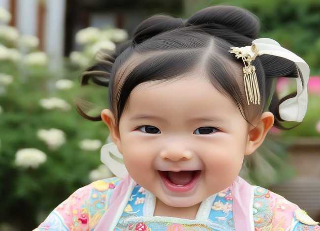 汉服发型小朋友；汉服发型小朋友可爱