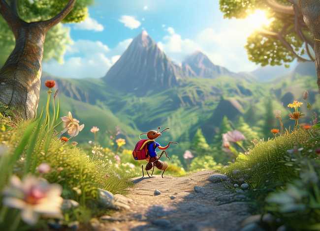 儿童故事小蚂蚁上学，小蚂蚁上山的故事