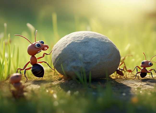 儿童故事小蚂蚁搬石头，小蚂蚁搬石头的故事