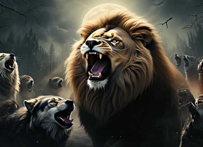 狮吼狼嚎成语、狮吼狼嚎成语怎么说