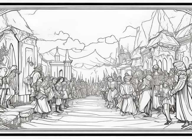 经典故事画手抄报；经典故事画手抄报线稿图片