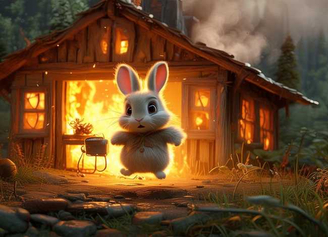 小白兔家着火的故事（小白兔家着火的故事绘本）