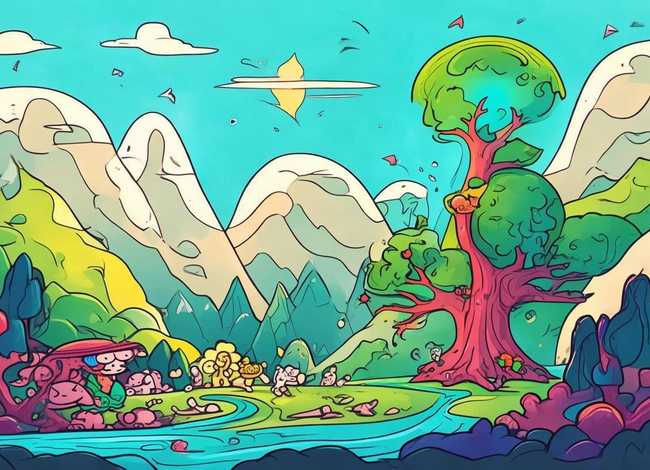 儿童画世界经典神话场景 世界经典神话简笔画